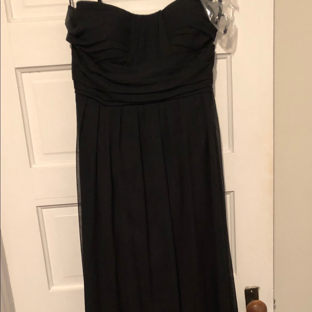 Black chiffon long dress